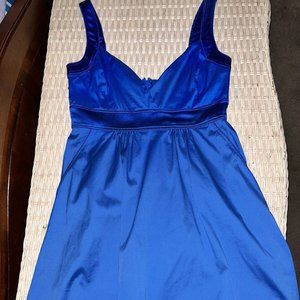 EUC Marciano Guess Royal Blue Silk Skater Dress with Pockets